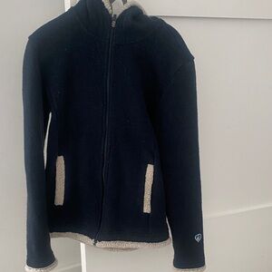 Kuhl Navy and Cream Kids Hoodie